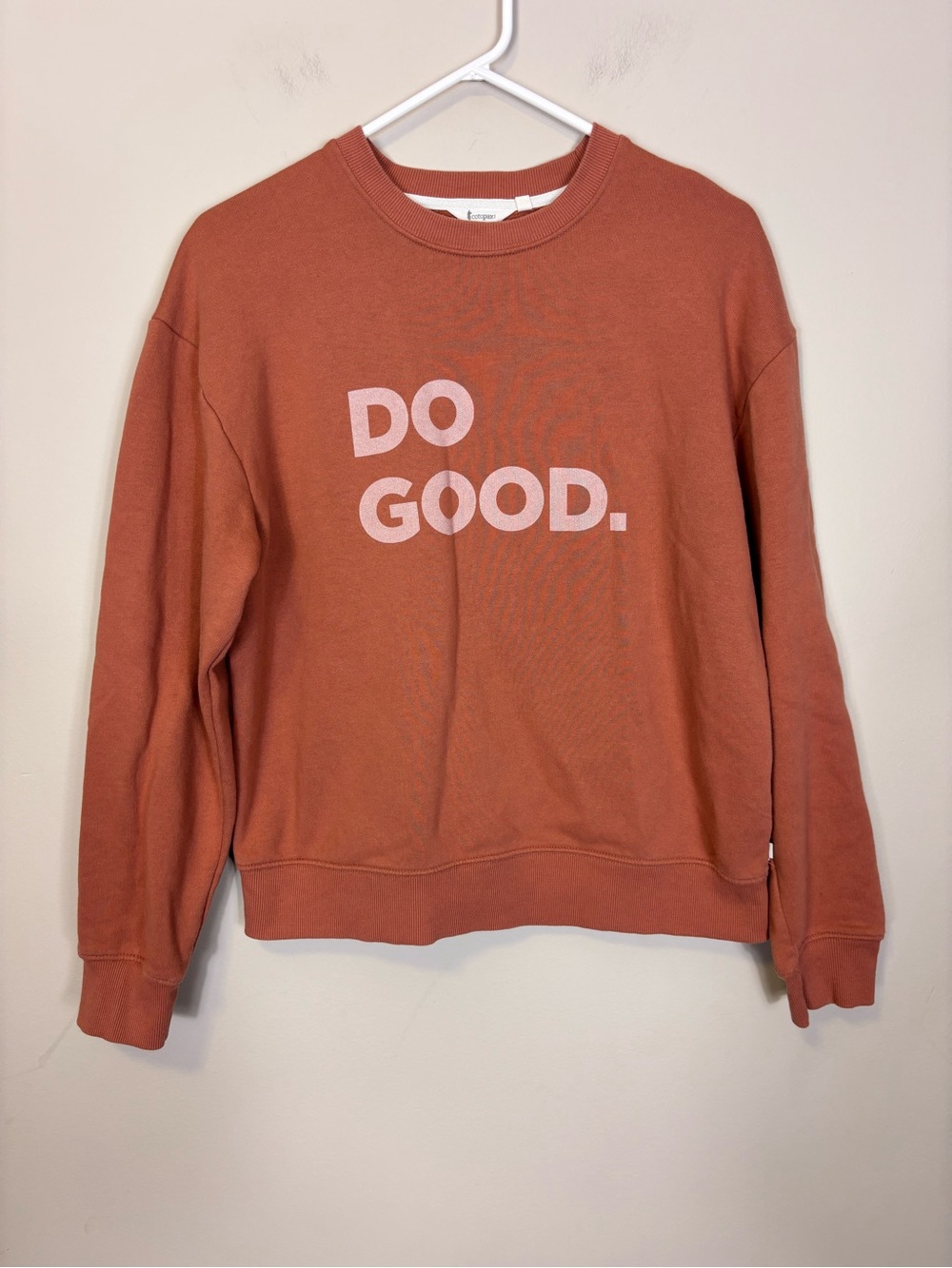 cotopaxi Rust Orange "DO GOOD." Crewneck Sweatshirt - Women Medium